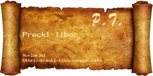 Preckl Tibor névjegykártya